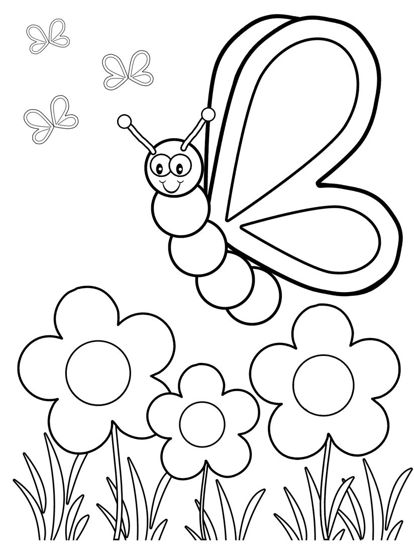 Top 50 Free Printable Butterfly Coloring Pages Online | Coloring - Spring Coloring Sheets Free Printable