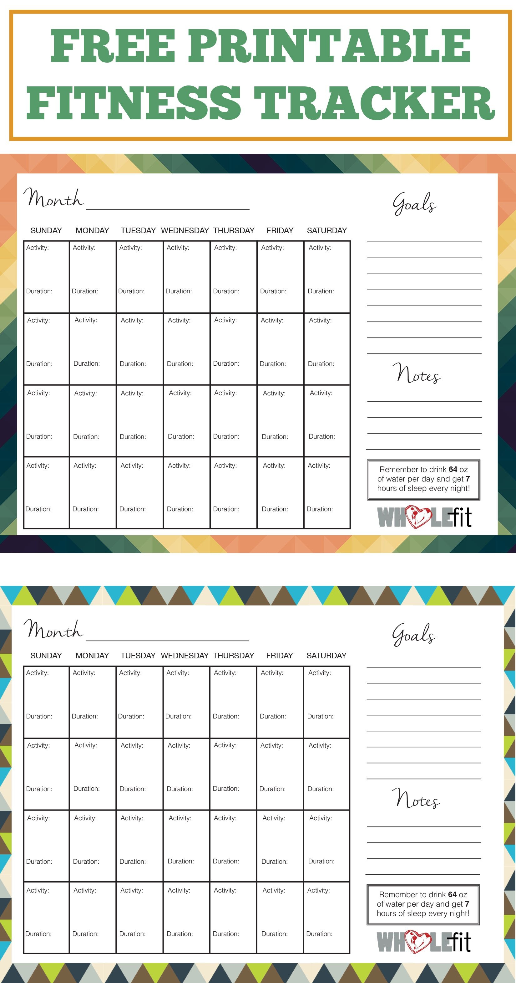 Track Your Progress With These Free Printable Fitness Trackers! | My - Free Printable Fitness Tracker