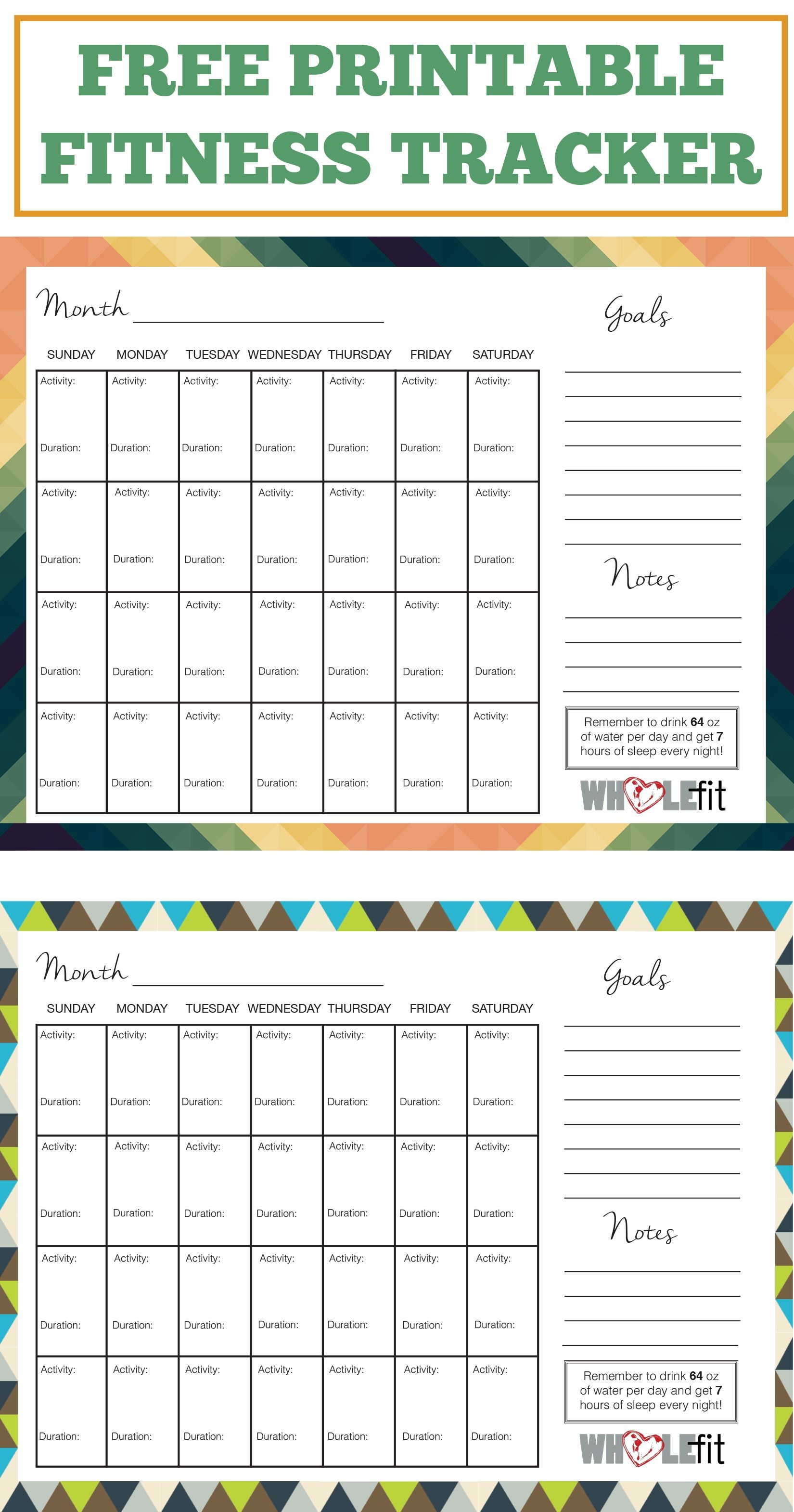 Workout Tracker Printable Pdf