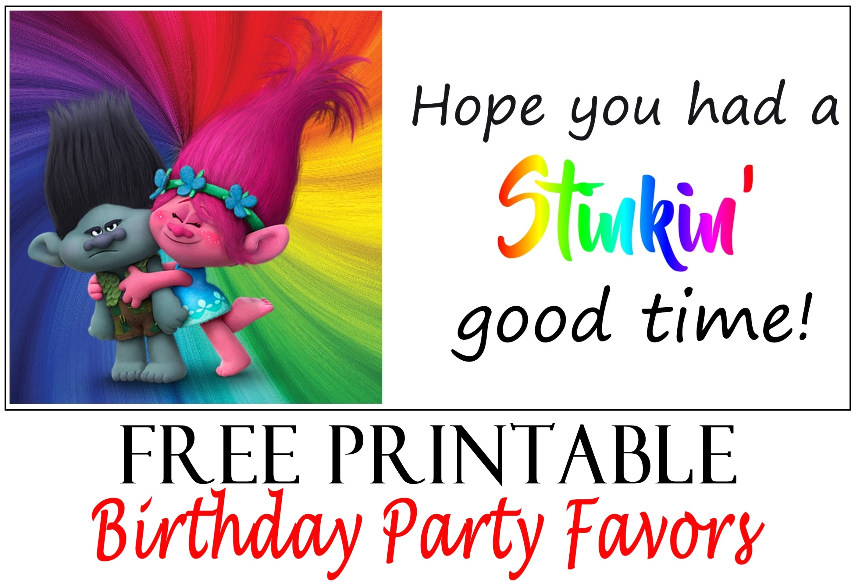 Trolls Birthday Party Printable Tags - Printables 4 Mom - Free Printable Trolls