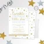 Twinkle Twinkle Little Star Baby Shower Invitation Printed Or | Etsy   Free Printable Twinkle Twinkle Little Star Baby Shower Invitations
