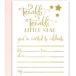 Twinkle Twinkle Little Star Foil Invitations   Chicfetti   Free Printable Twinkle Twinkle Little Star Baby Shower Invitations