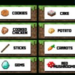 Ultimate Minecraft Party Printable Food Labels   Mixedstew   Free Printable Minecraft Food Labels