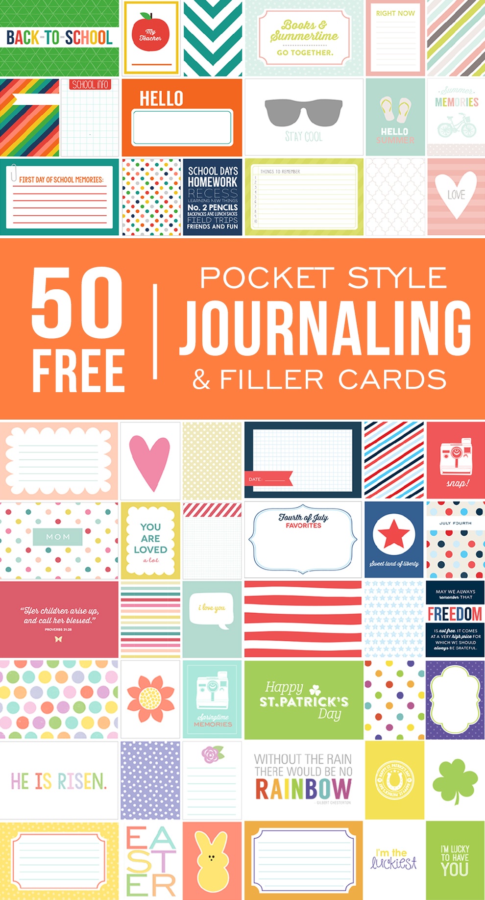 Ultimate Roundup Of Free Journaling + Filler Card Printables - Free Printable Picture Cards