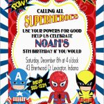 Unique Free Printable Superhero Birthday Invitation Templates | Best   Free Printable Superhero Birthday Invitation Templates