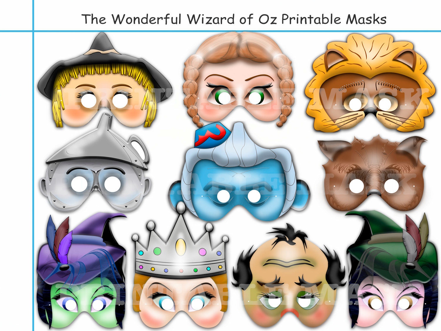 Free Printable Wizard Of Oz Masks Free Printable