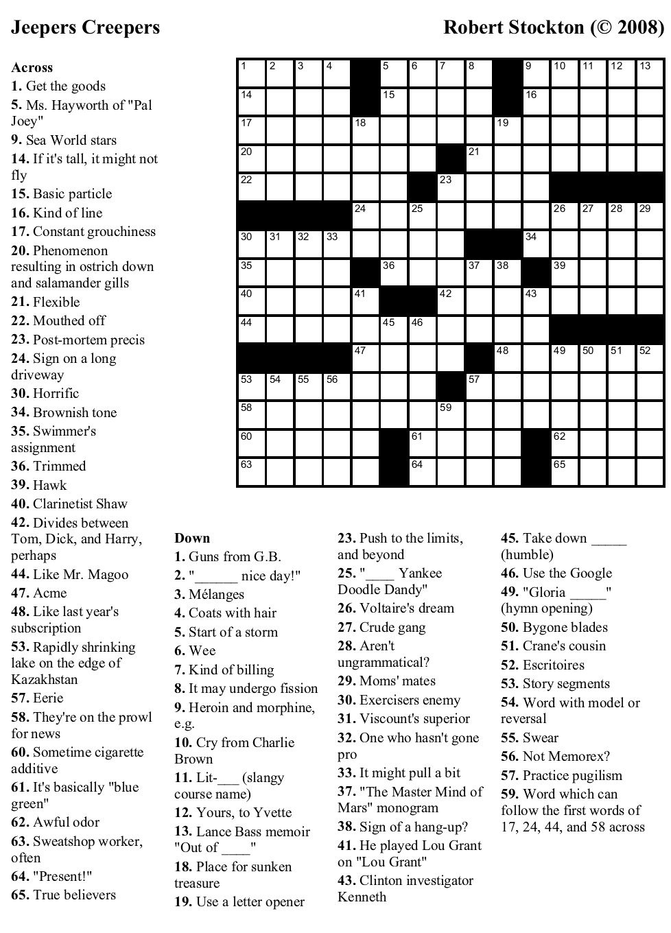 usa today crossword answer