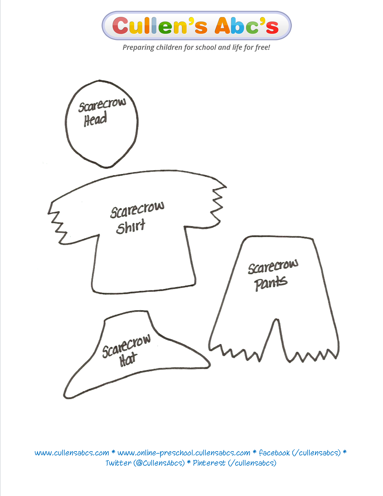 shape scarecrow template