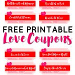 Valentine's Day Free Printable Love Coupons   Sparkles Of Sunshine   Free Printable Love Coupons For Wife