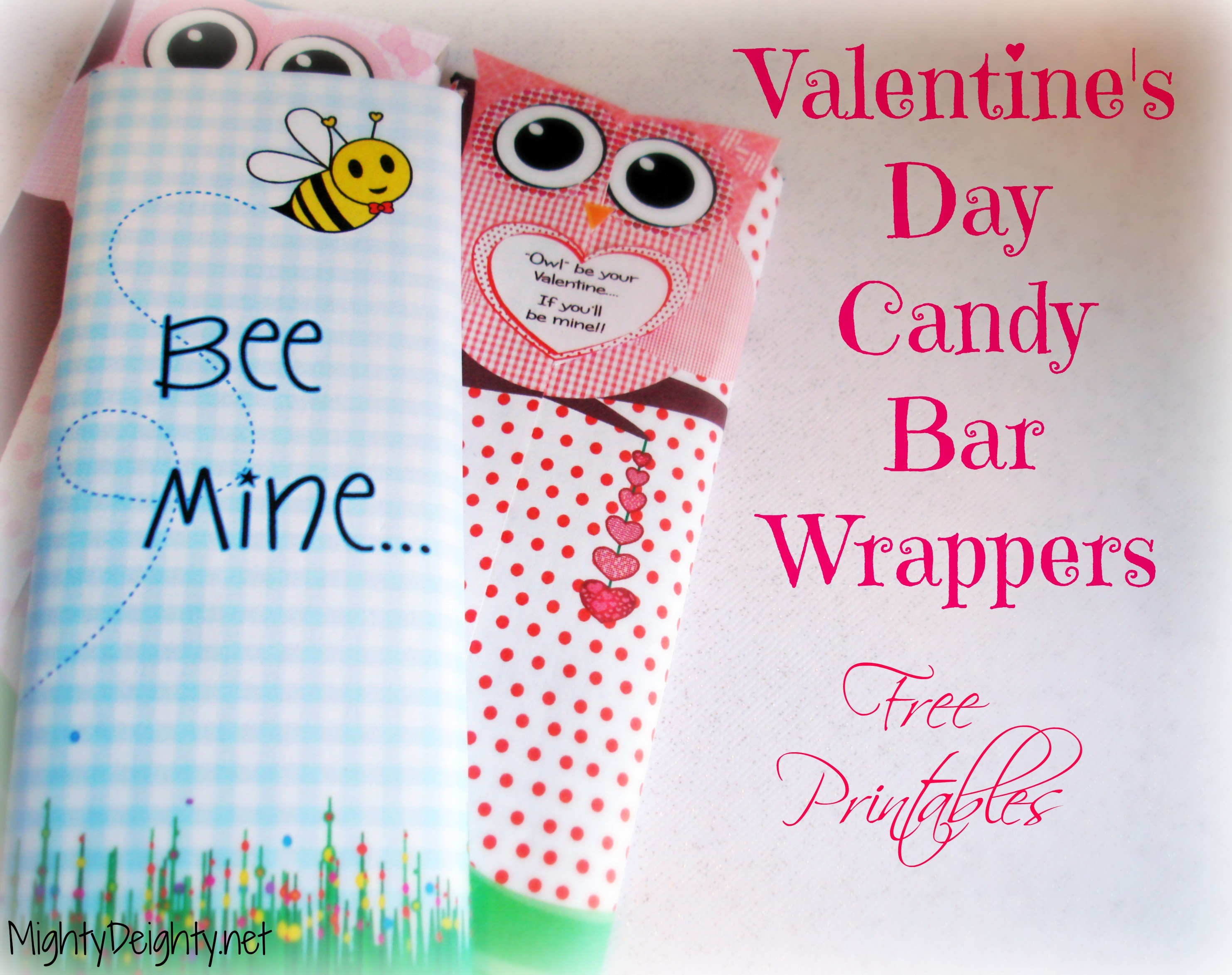 Valentine&amp;#039;s Day Printable Candy Bar Wrappers {{Free}} – Mighty Delighty - Free Printable Hershey Bar Wrappers