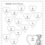 Valentine's Day Printouts And Worksheets   Free Printable Valentine Math Worksheets