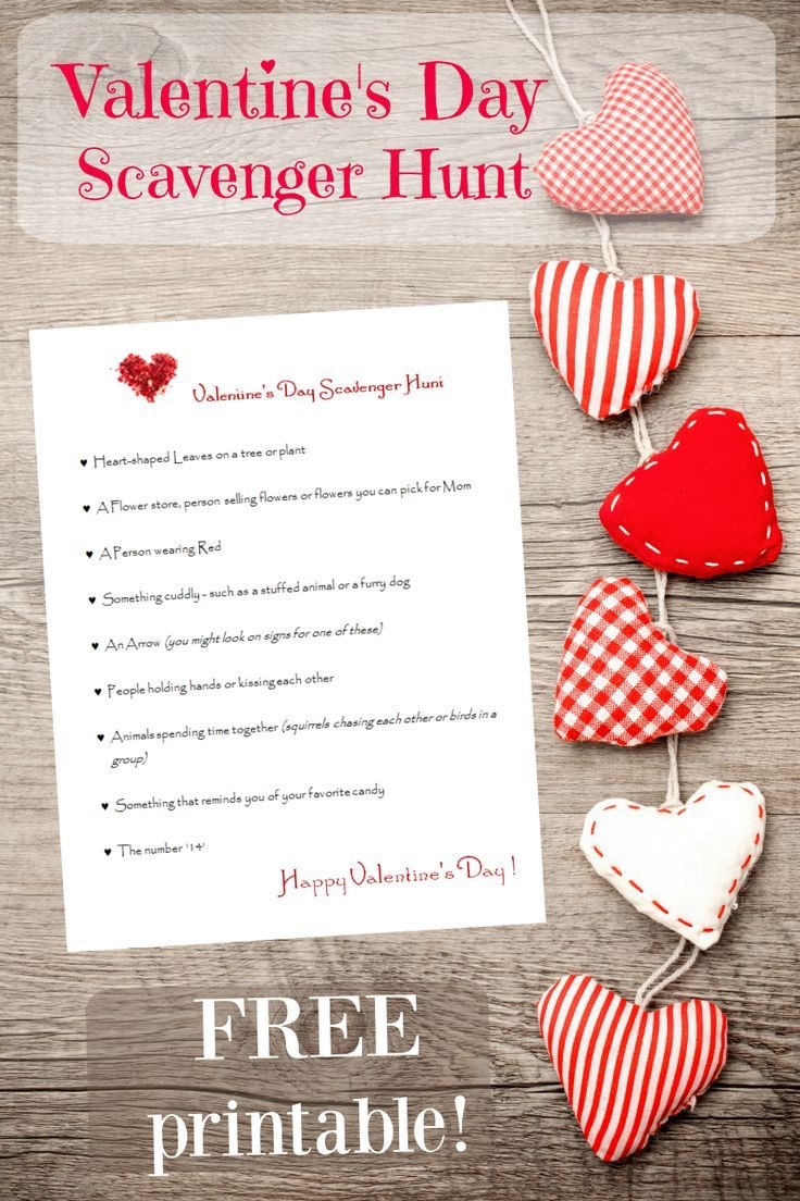 Valentine&amp;#039;s Day Scavenger Hunt &amp;amp; Activities {Free Printable!} | Free - Free Printable Group Games