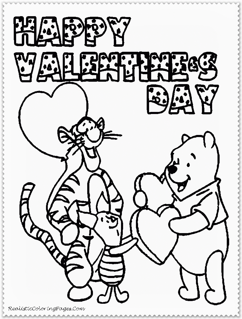 Valentines Free Printable Coloring Pages - Coloring Home - Free Printable Disney Valentine Coloring Pages