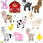 Vector Collection Of Cute Cartoon Farm Animals   Download From Over   Free Printable Farm Animal Clipart