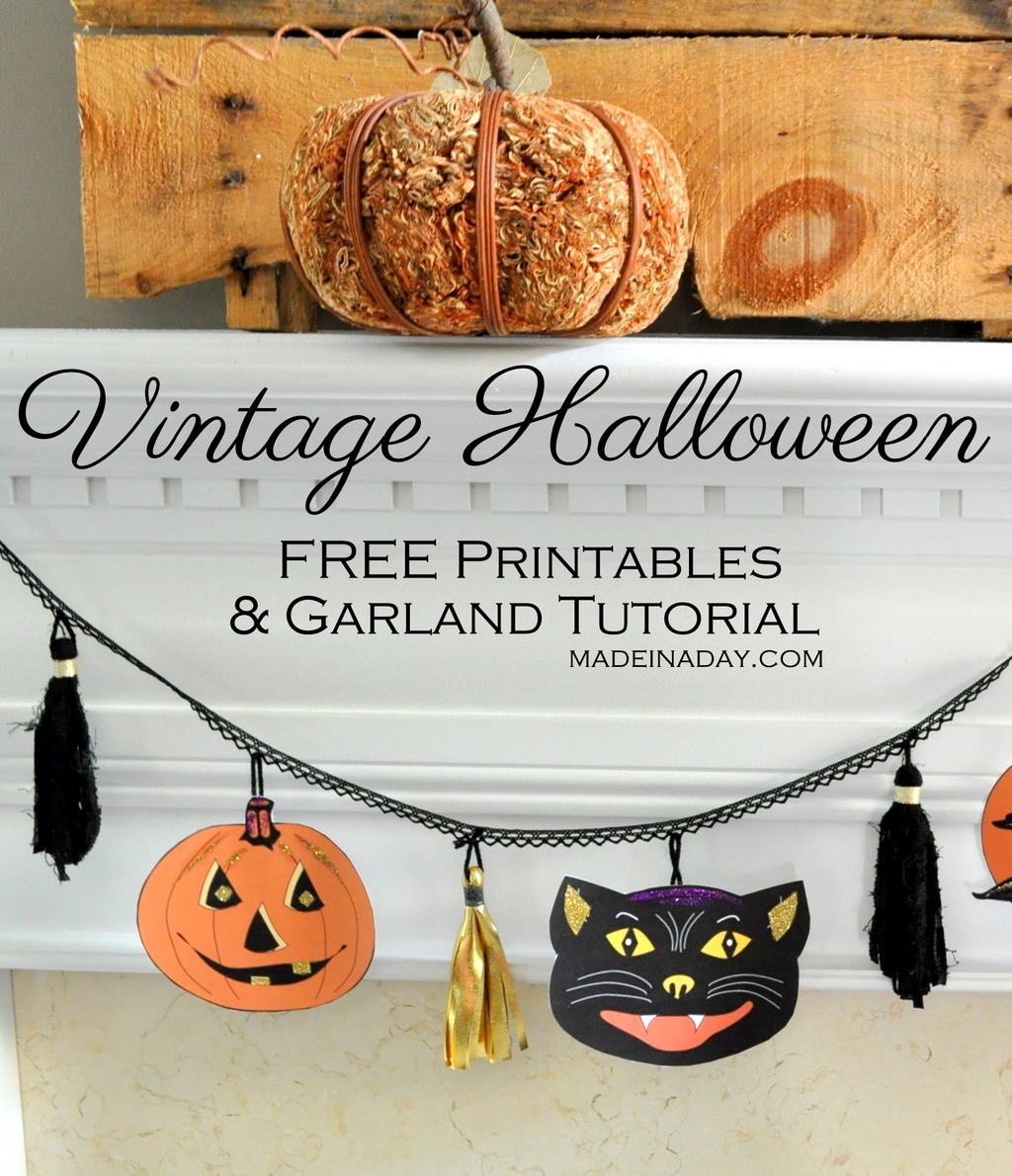Vintage Halloween Printable Garland - Free Printable Vintage Halloween Images