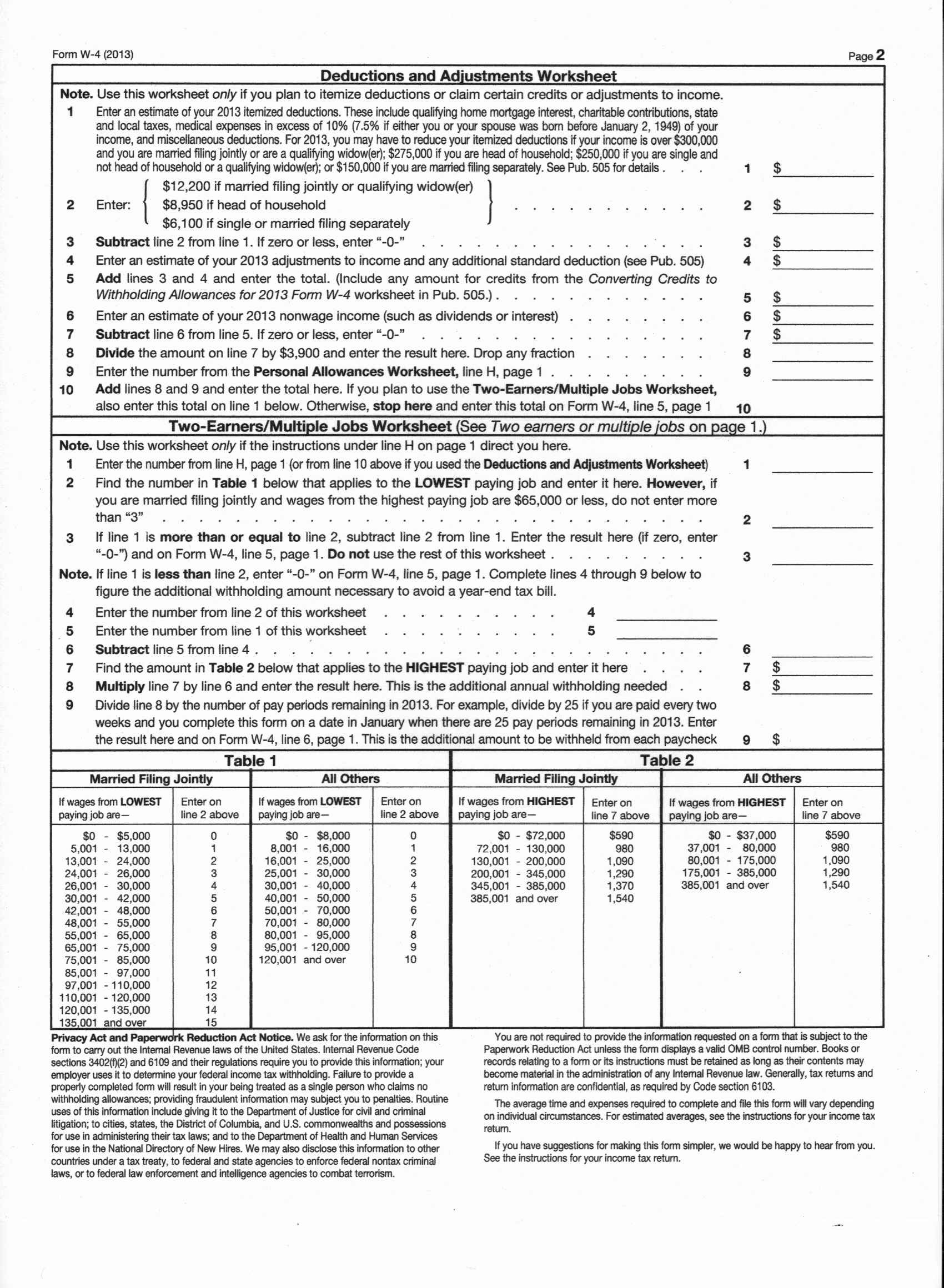 Worksheet For 2022 Tax Year