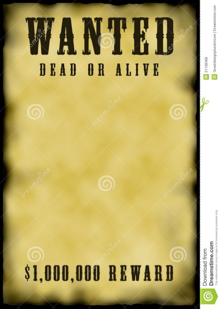 Free Printable Wanted Poster Old West