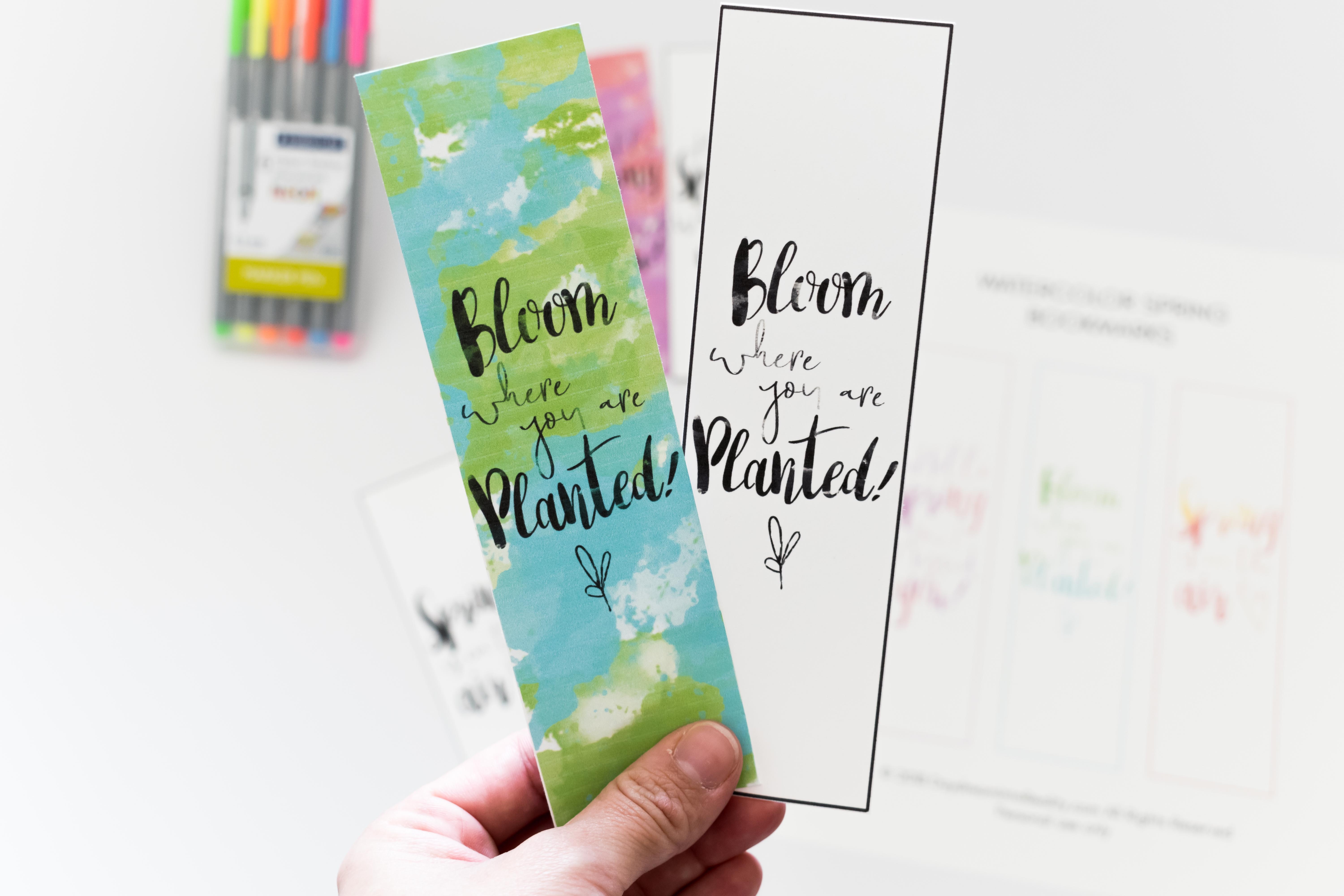 Watercolor Spring Bookmarks Free Printable - Free Printable Spring Bookmarks