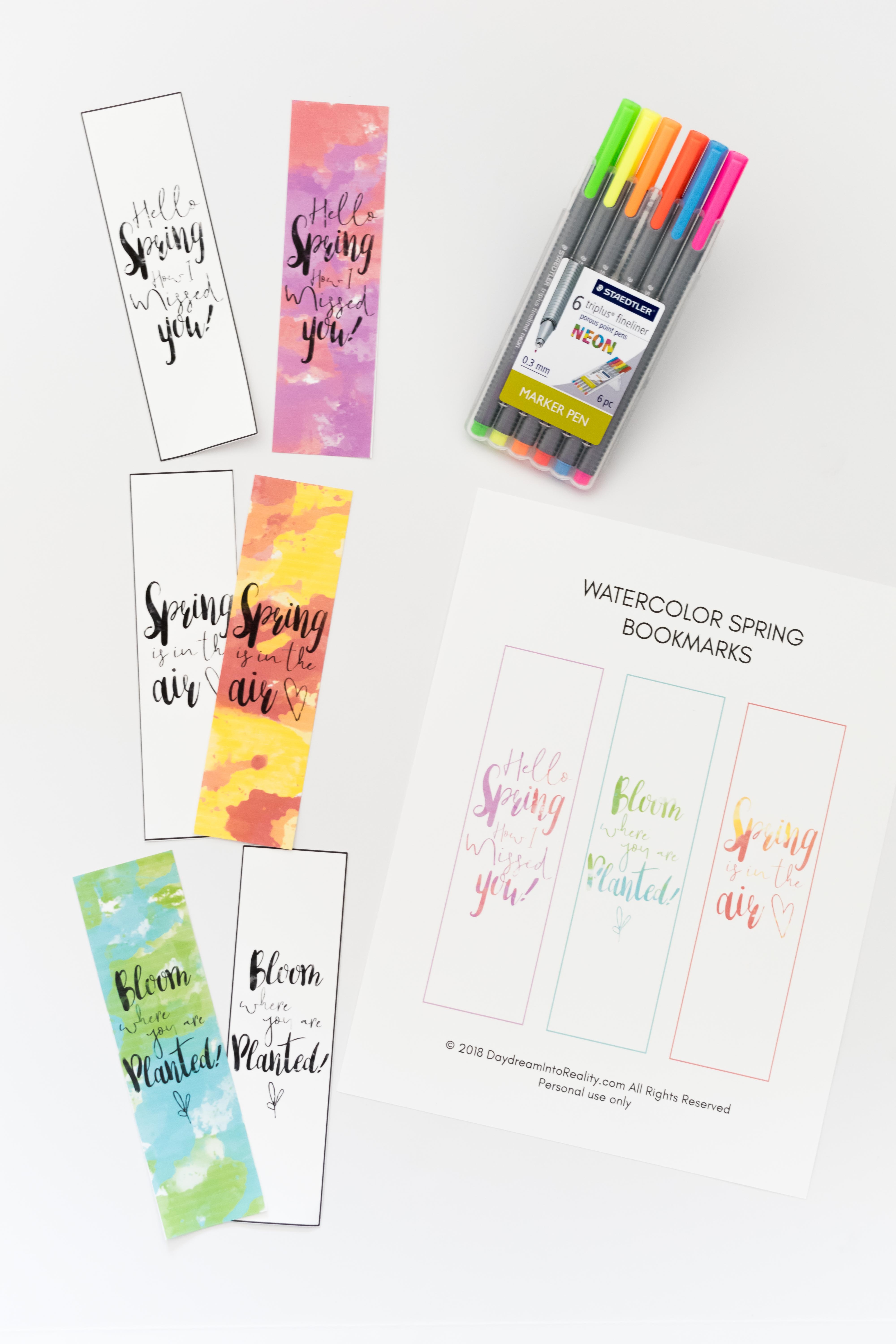 8 Free Printable Flower Bookmarks Super Cute My Three Readers