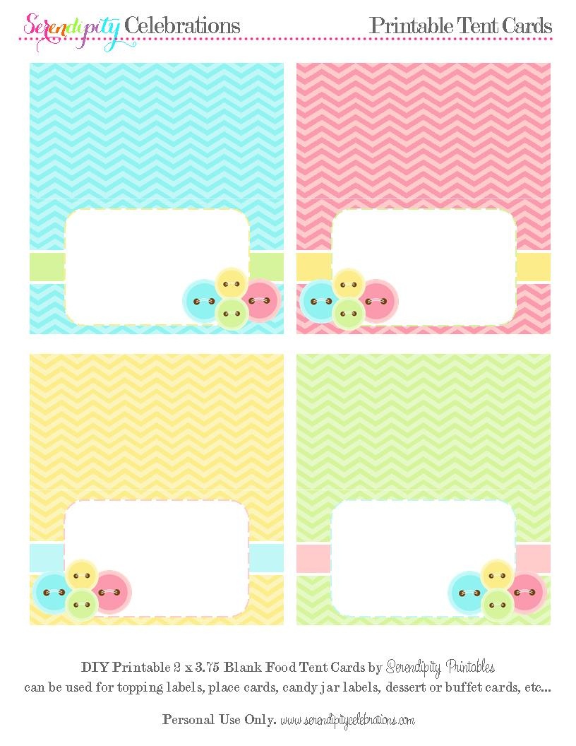 We Heart Parties: Free Printables Cute As A Button Free Printables - Free Printable Food Tent Cards
