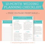 Wedding Planning Checklist | Free Printable Wayfaring Wanderer Boone   Free Printable Wedding Checklist