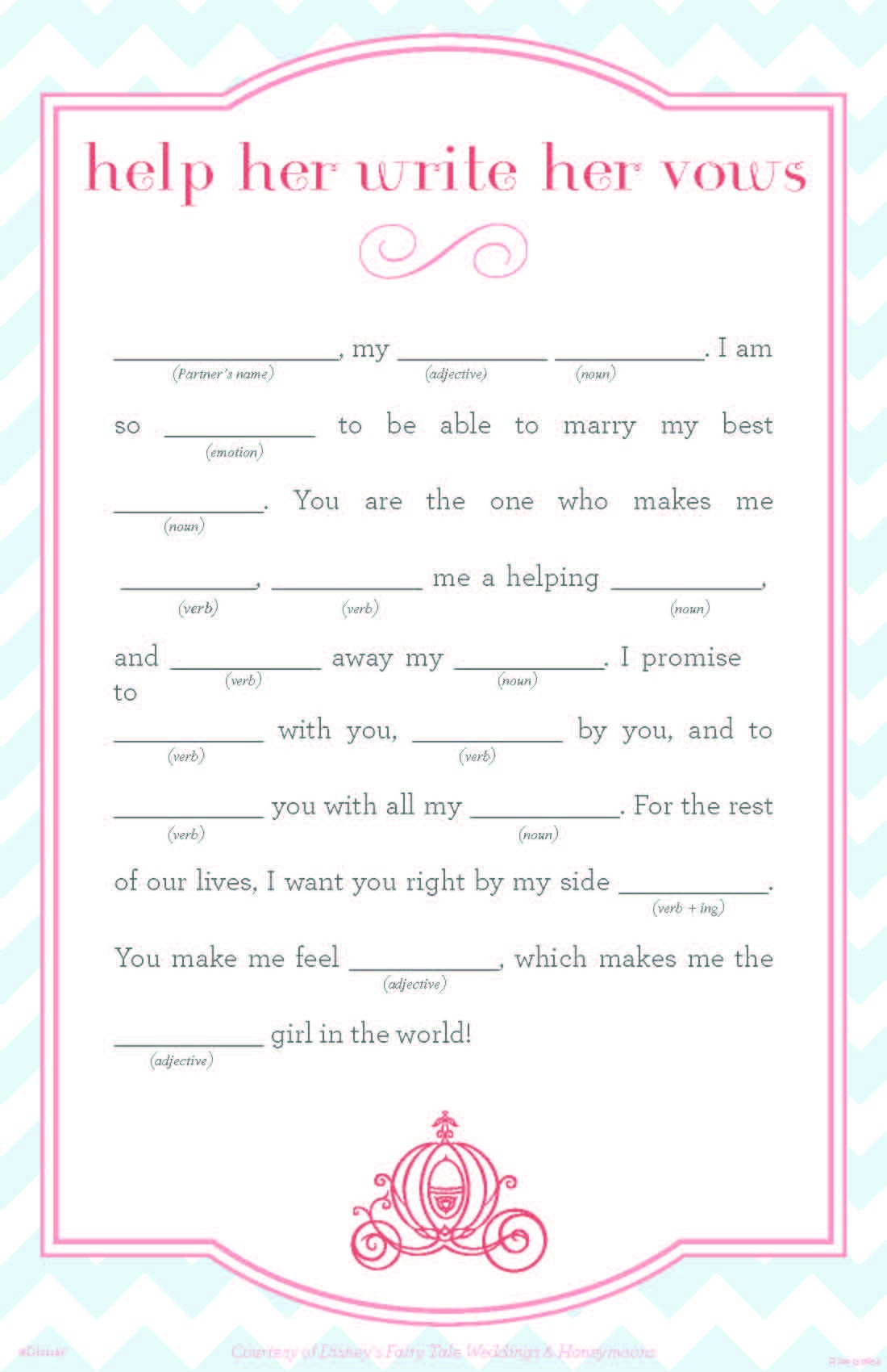 Wedding Vows: Disney Mad Libs | Disney Weddings - Free Printable Wedding Mad Libs