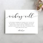 Wedding Wishing Well Template Printable Wishing Well Card | Etsy   Free Printable Enclosure Cards