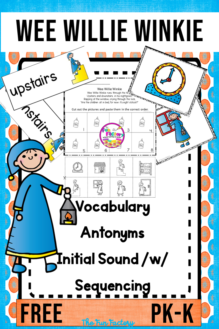 Wee Willie Winkie Nursery Rhyme Activities And Lesson Plans Free Pk - Free Printable Nursery Resources