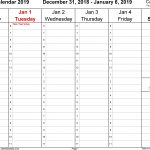 Weekly Calendar 2019 For Word   12 Free Printable Templates   Free Printable Weekly Appointment Sheets