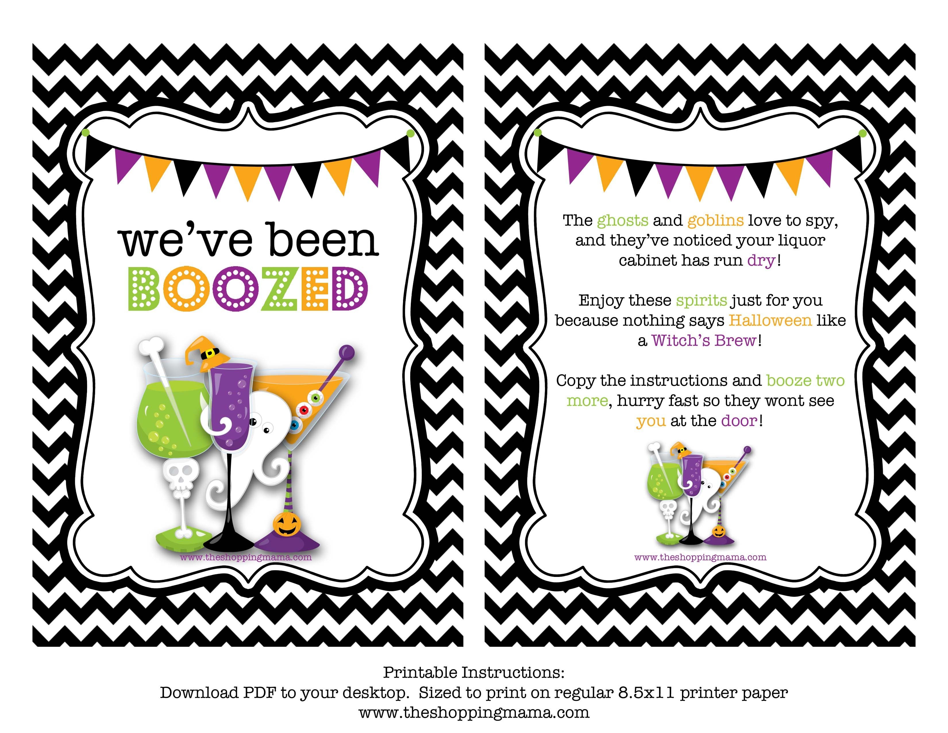 The Greater Number Of Details of You Ve Been Boozed Free Printable.