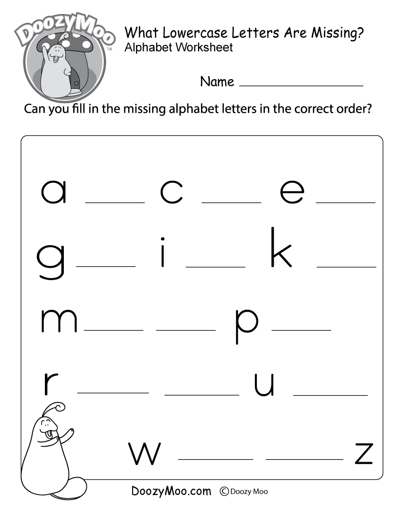 What Letters Are Missing? (Free Printable Worksheet) - Doozy Moo - Free Printable Homework Worksheets
