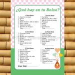What's In Your Purse, Spanish Baby Shower Game, Spanish Game   Free Printable Baby Shower Games In Spanish