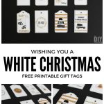 Wishing You A White Christmas Printable Gift Tags   Black And Gold   Christmas Gift Tags Free Printable Black And White