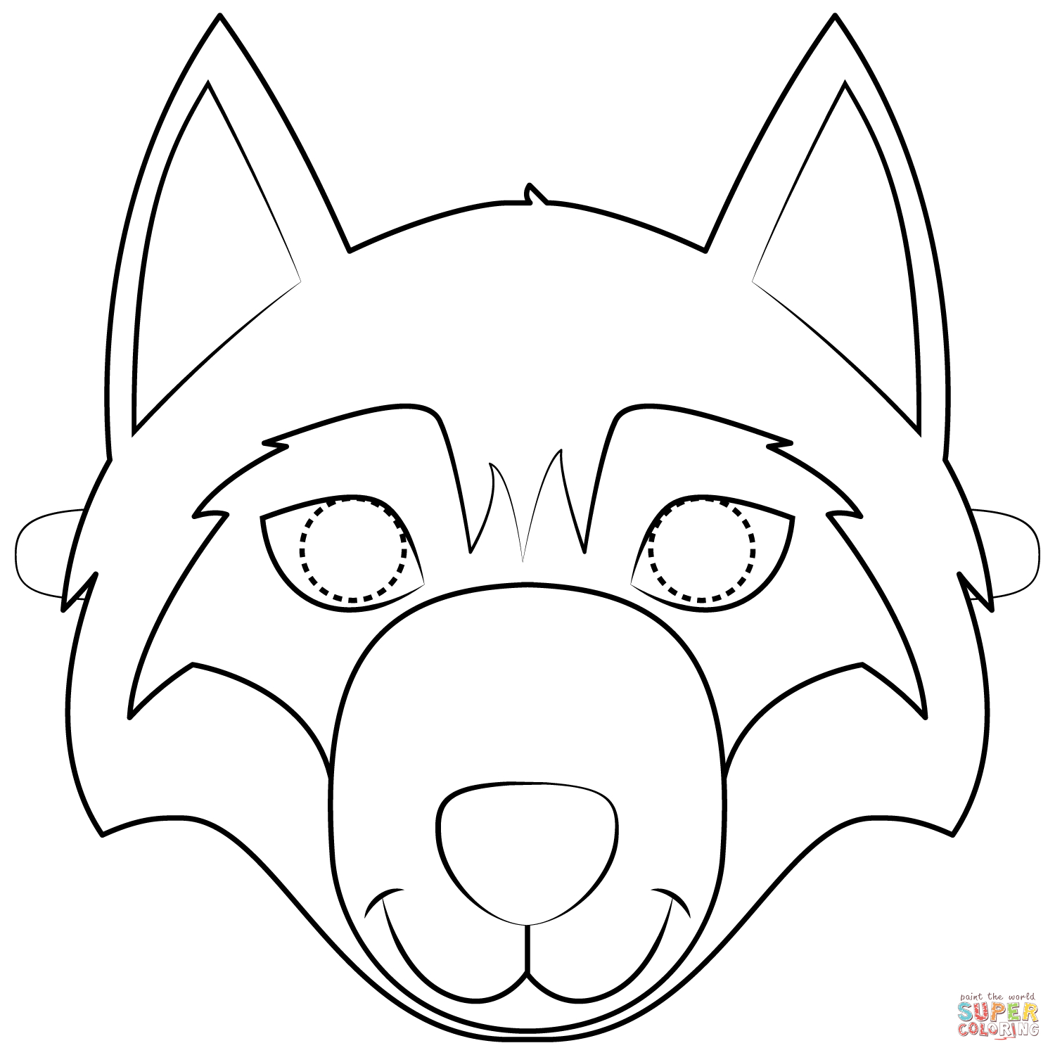 Free Printable Carnival Masks For Kids - Free Printable Wolf Face Mask