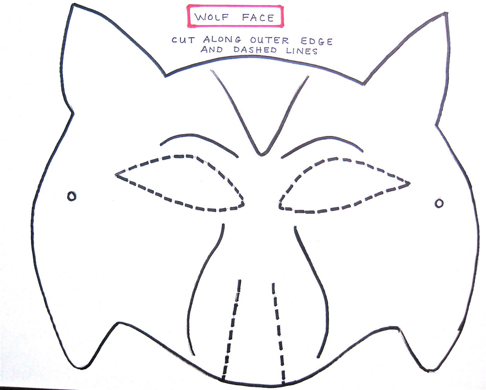 Free Printable Carnival Masks For Kids - Free Printable Wolf Face Mask