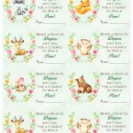 Woodland Animal Baby Shower Diaper Raffle. Free Printable | Birthday   Free Printable Baby Shower Diaper Raffle Tickets