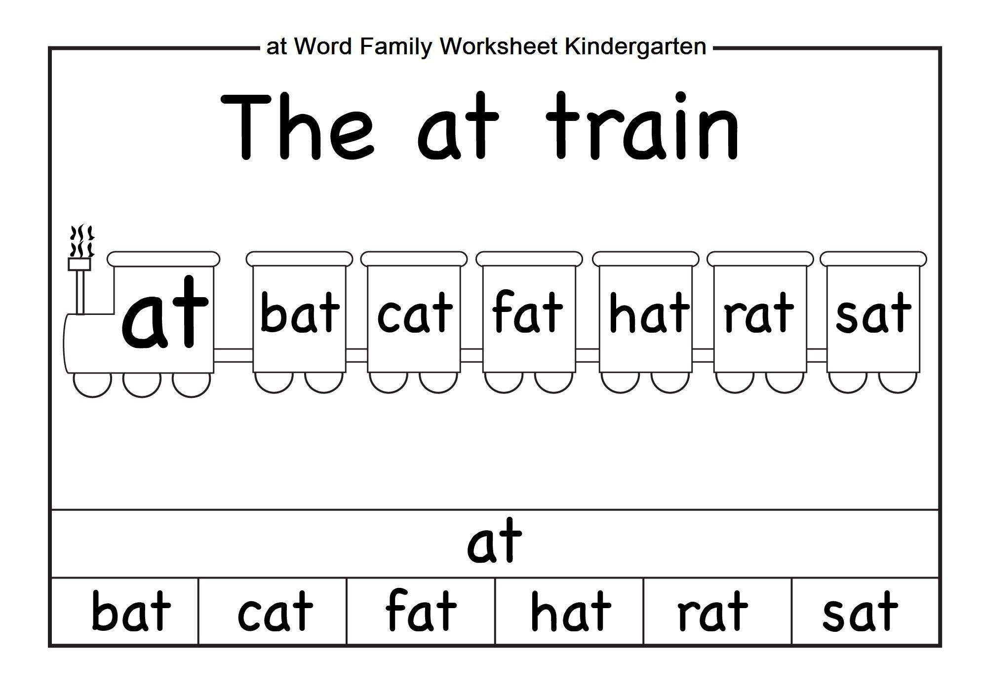 Word Family Worksheets Kindergarten | Briefencounters - Free Printable Word Family Worksheets For Kindergarten
