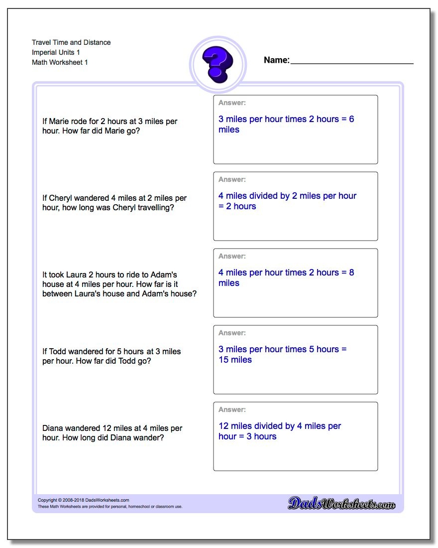 Word Problems - Free Printable Math Word Problems