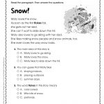 Worksheet: Free Rounding Worksheets Adjectives For Grade With   Free Printable Reading Comprehension Worksheets For 3Rd Grade