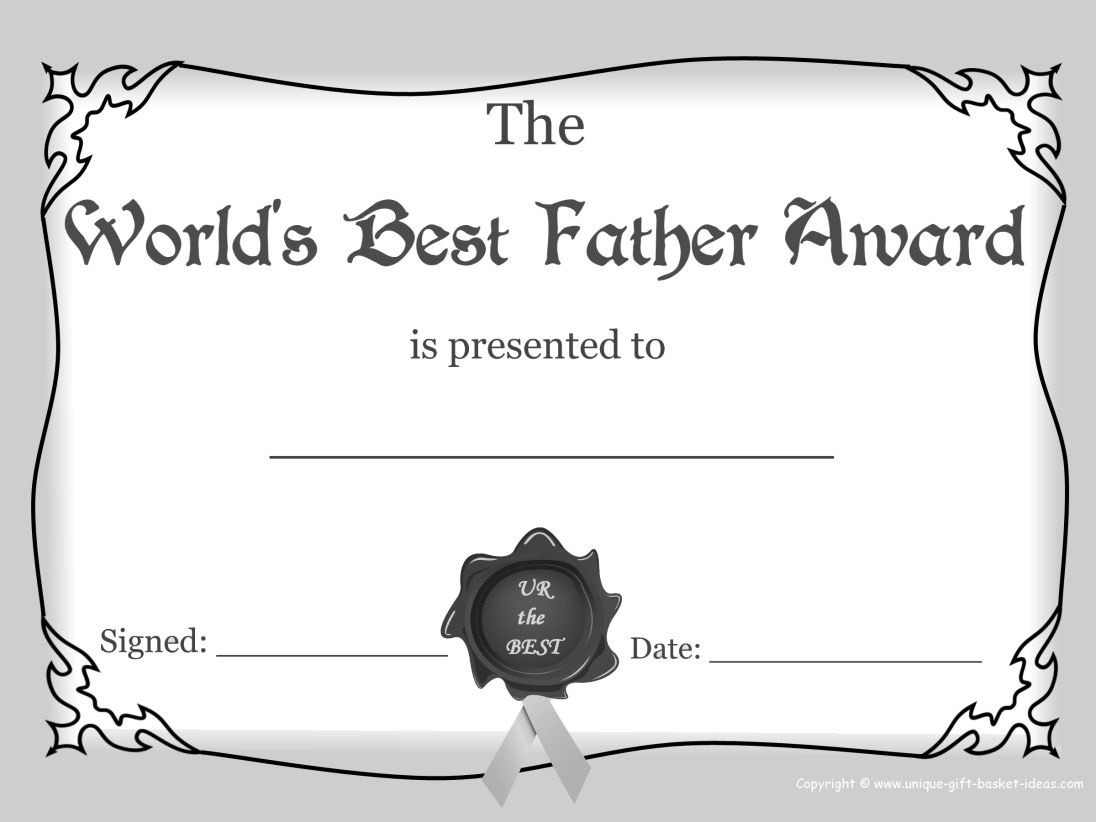 Worlds+Greasest+Dad+Certificate+Award+Images+White+And+Black | Free - Grandparents Certificate Free Printable