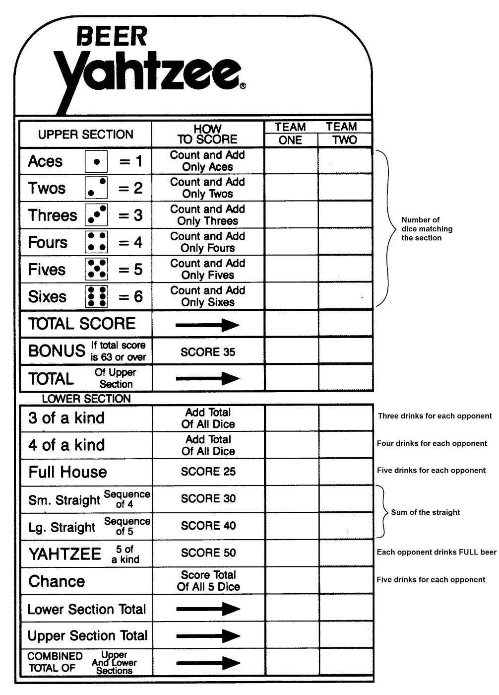 free printable yahtzee score sheets free printable