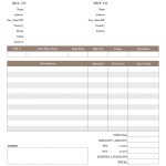 Yearly Invoice Template   Free Bill Invoice Template Printable