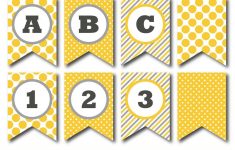 Yellow And Grey Banner, Party Banner, Birthday Banner, Baby Shower – Free Printable Baby Shower Banner Letters