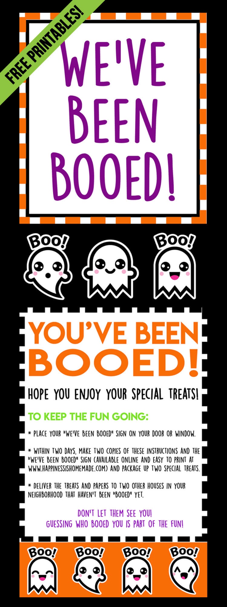 You&amp;#039;ve Been Booed! Free Halloween Printables - Happiness Is Homemade - We Ve Been Booed Free Printable
